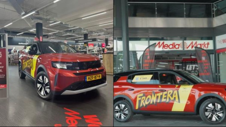 Een Opel-auto neerzetten in MediaMarkt-vestigingen blijkt effectieve reclame